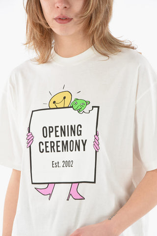 T-Shirt Crop LIGHTBULB BOXLOGO in Cotone