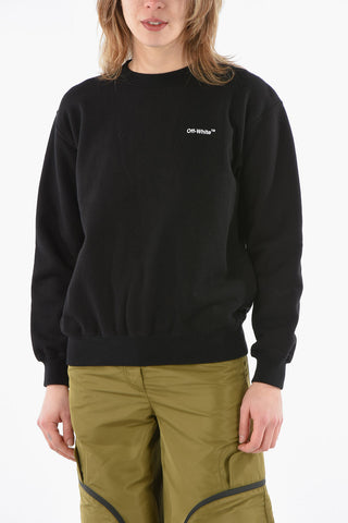 Crew Neck DIAG LOGO Cotton Sweatshirt
