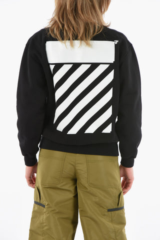 Crew Neck DIAG LOGO Cotton Sweatshirt