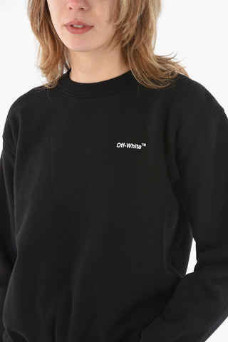 Crew Neck DIAG LOGO Cotton Sweatshirt
