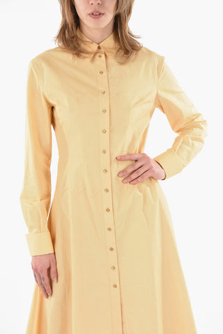 Shirt Dress in Popeline di Cotone Giapponese