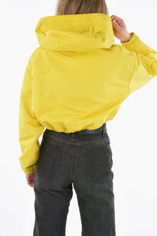 Hooded Nylon Crop Windbreaker