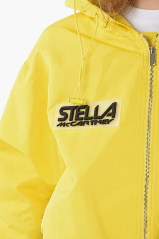 Hooded Nylon Crop Windbreaker