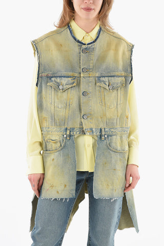 Gilet di Jeans Effetto Vintage