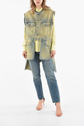 Gilet di Jeans Effetto Vintage