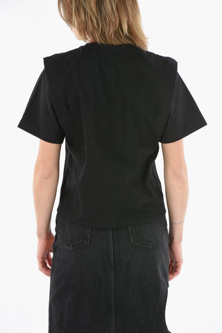 Crewneck ZELIKIA T-shirt With Front Slit