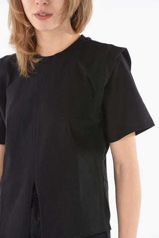 Crewneck ZELIKIA T-shirt With Front Slit