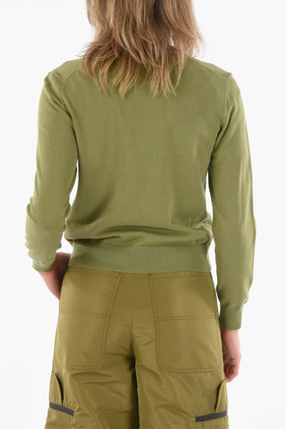 Crewneck Sweater with Lettering Logo Embroidery