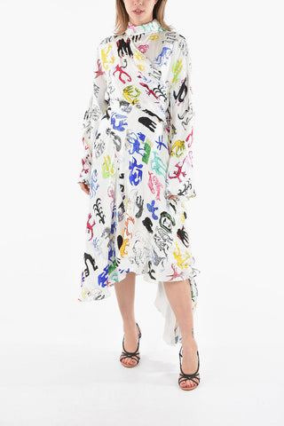 Printed Long Sleeved Dress