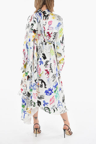 Printed Long Sleeved Dress