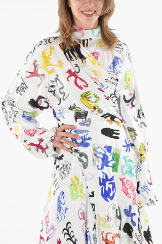 Printed Long Sleeved Dress