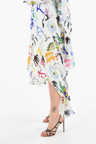 Printed Long Sleeved Dress