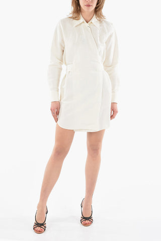 Linen and Silk Wrap Shirt