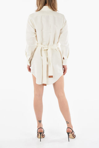 Linen and Silk Wrap Shirt