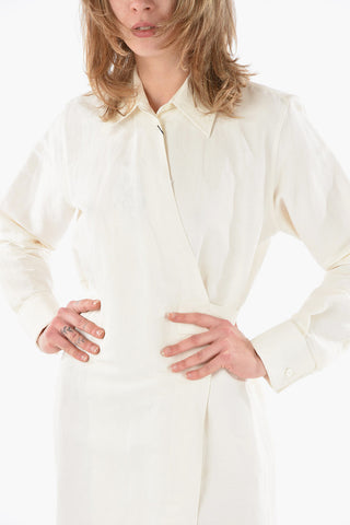 Linen and Silk Wrap Shirt