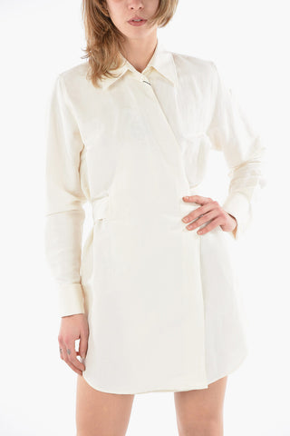 Linen and Silk Wrap Shirt