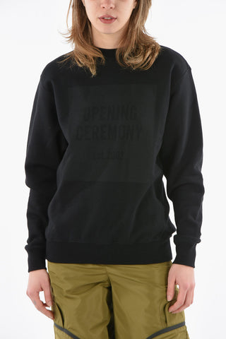Felpa Girocollo BOX LOGO in Cotone Felpato