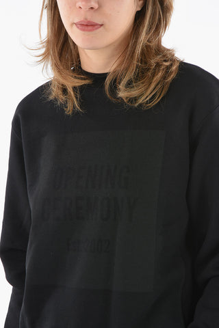 Felpa Girocollo BOX LOGO in Cotone Felpato
