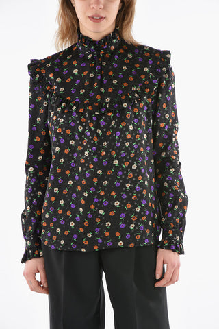 Floral Print Silk Blouse