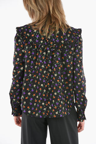 Floral Print Silk Blouse