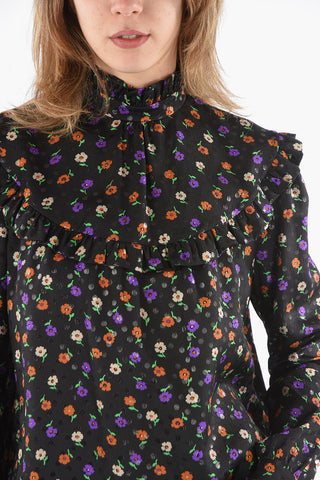 Floral Print Silk Blouse