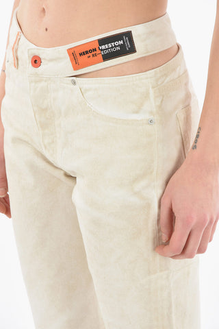 RE-EDITION Jeans OPEN SIDE con Dettagli Cut-out 20cm