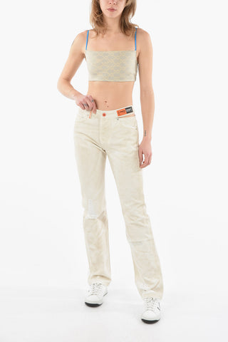 RE-EDITION Jeans OPEN SIDE con Dettagli Cut-out 20cm