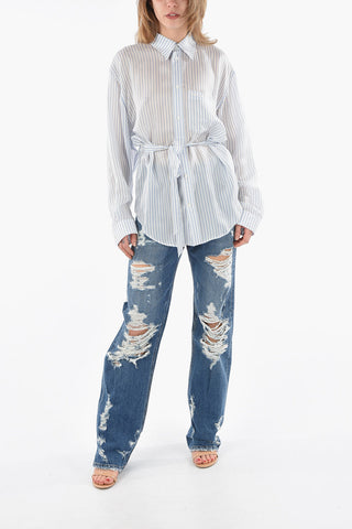Striped Shirt With Martingale