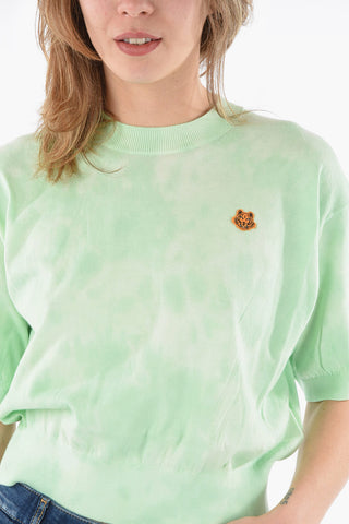 Maglia Crop a Maniche Corte con Toppa Logo TIGER CREST