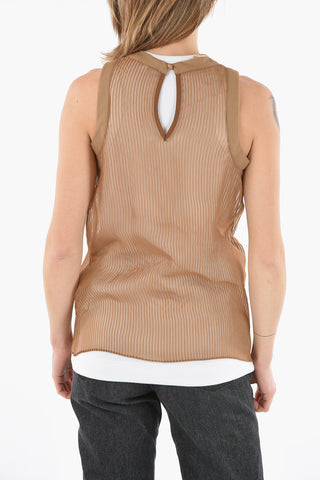 Tank Top with Removable Tech-chiffon Layer
