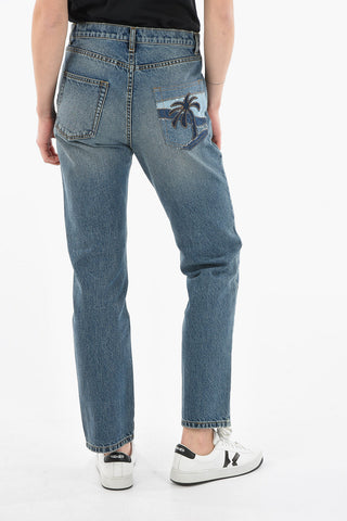 Jeans Regular Fit PALM INTARSIA con Passanti