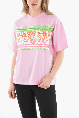 Crew Neck CRAZY LETTERING Printed T-Shirt