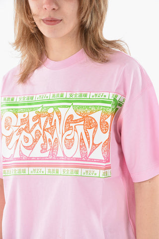 Crew Neck CRAZY LETTERING Printed T-Shirt