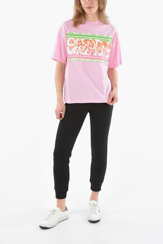 Crew Neck CRAZY LETTERING Printed T-Shirt
