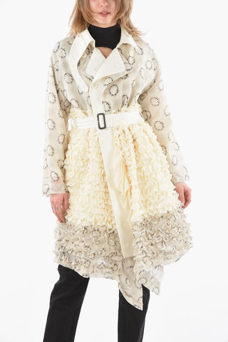 TAO Double-breasted Ruffled Reversible Trench