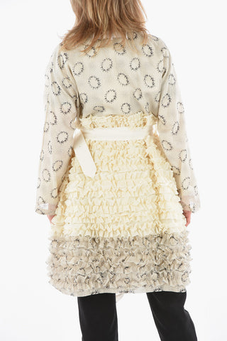 TAO Double-breasted Ruffled Reversible Trench