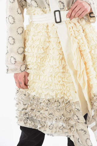TAO Double-breasted Ruffled Reversible Trench