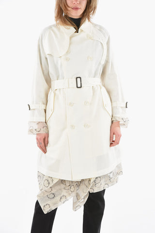 TAO Double-breasted Ruffled Reversible Trench