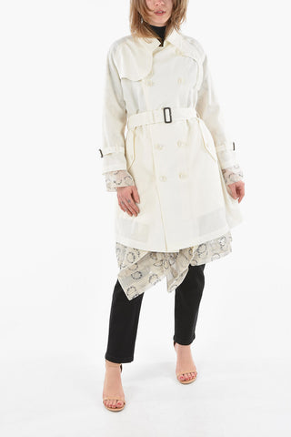 TAO Double-breasted Ruffled Reversible Trench