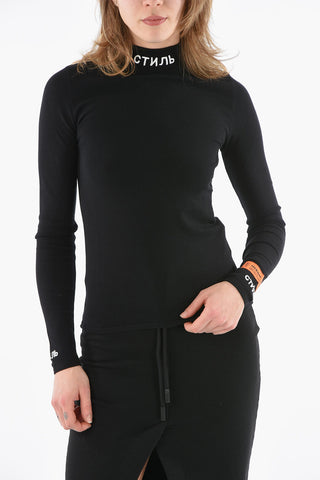CTNMB Mock Neck Stretch Fabric Sweater