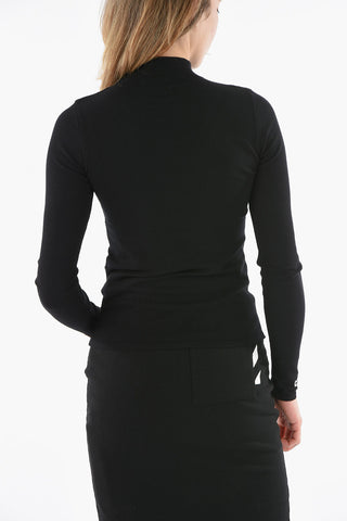 CTNMB Mock Neck Stretch Fabric Sweater
