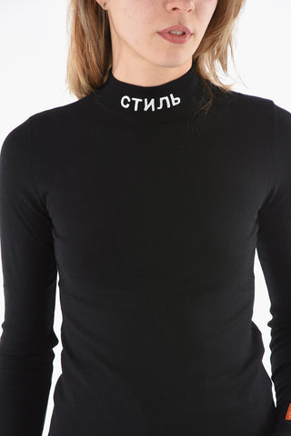 CTNMB Mock Neck Stretch Fabric Sweater