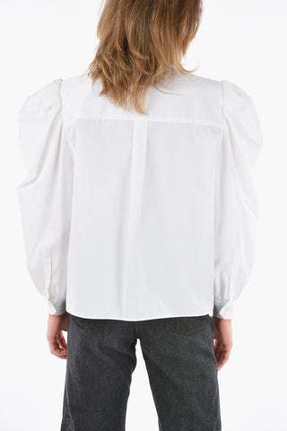 Button Down Shirt with Puffed Sleeve