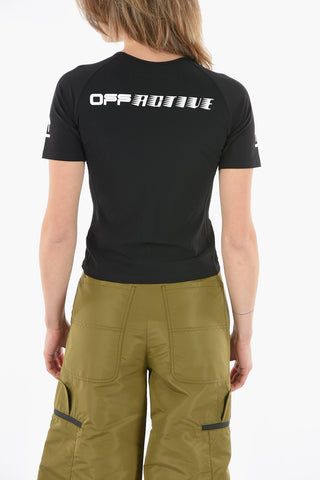 ACTIVE Crop Top a Maniche Corte in Tessuto Tecnico
