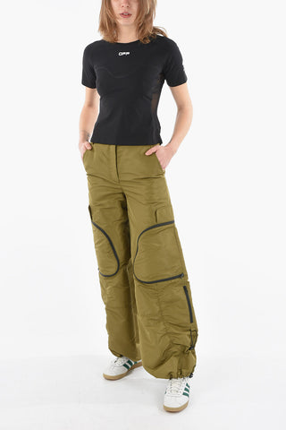 ACTIVE Crop Top a Maniche Corte in Tessuto Tecnico