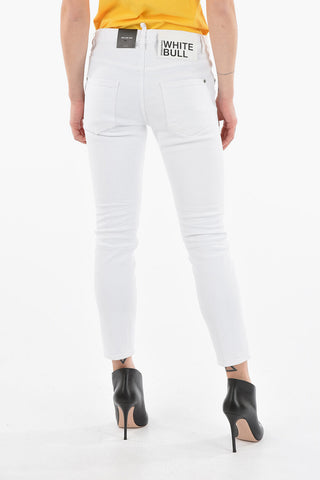 WHITE BULL Tapered-fit COOL GIRL Denims with Logo Patch 14,5cm