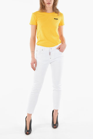 WHITE BULL Tapered-fit COOL GIRL Denims with Logo Patch 14,5cm