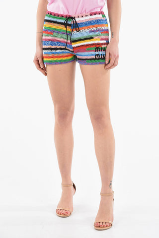 Embroidered Logo Knitted Shorts