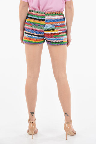 Embroidered Logo Knitted Shorts