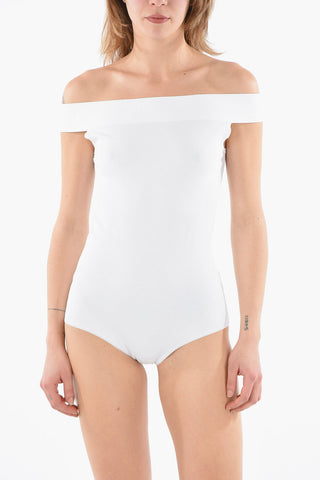 Stretchy Boat Neckline Bodysuit